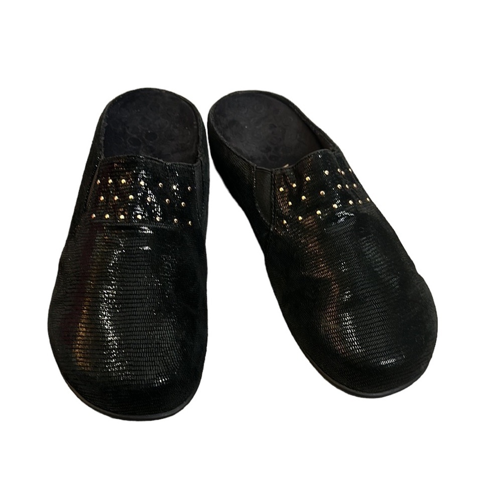 Vionic clogs metallic black size 11